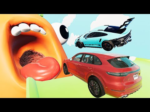 Porsche Cars Vs Mystery Doors Sports Car Challenge Beamng Drive