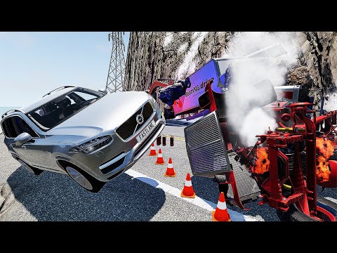 Cars VS  DANGEROUS CLİFF #15 Steep Slopes Mountain Road – Don’t Stop – BeamNG Drive