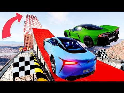 Big High Ramp Jumps – Sports Lux Car Crashes Challenge #2 BeamNG Drive