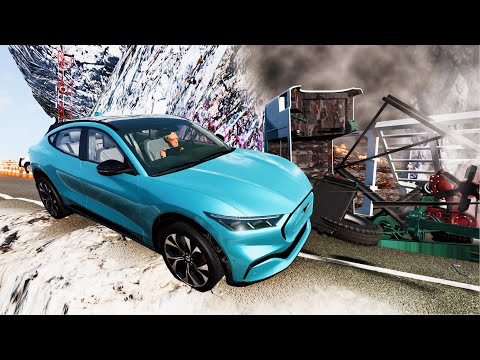 Cars VS  DANGEROUS CLİFF #19 Steep Slopes Mountain Road – Don’t Stop – BeamNG Drive