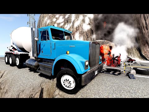 Cars VS  DANGEROUS CLİFF #21 Steep Slopes Mountain Road – Don’t Stop – BeamNG Drive