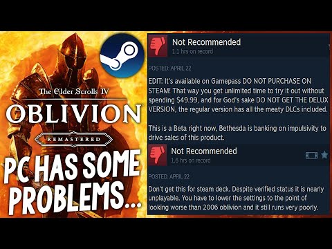 Oblivion Remastered Has Some PROBLEMS on PC – Crashing, Bugs, Glitches, Bad Deck Performance + More