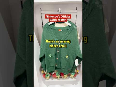 Look closely for a pleasant surprise on this Zelda cardigan at the Nintendo Store in SF