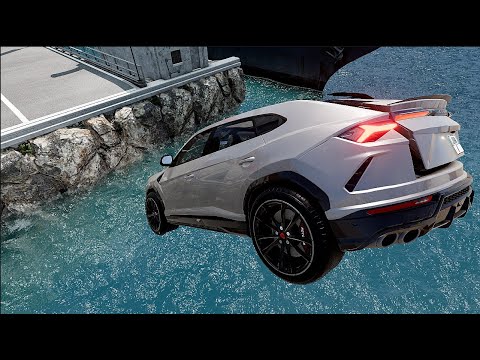 Extreme Vehicle Physics Test – Jumping Over 6 Ships  BeamNG Drive Destruction Simulation